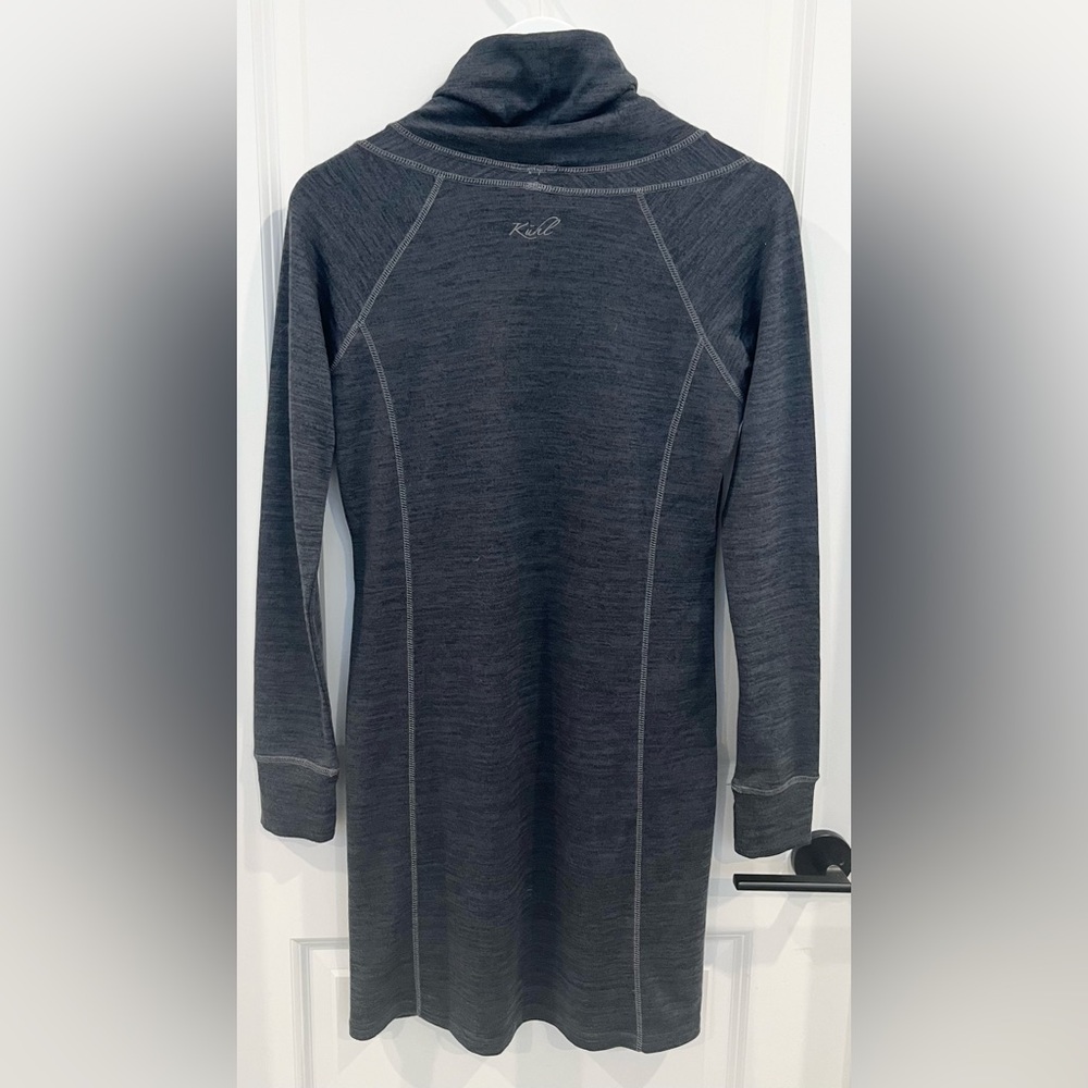 Kuhl Women’s Lea Dress Cowl Neck Long Sleeve Pocket Cabincore Gray Small - Picture 5 of 10